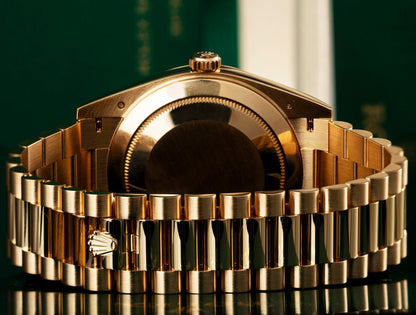 Day-Date 40 R Gold Green Ombre Roman Numeral Dial